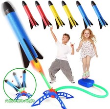 Kids Outdoor Rocket Stomp Toy Air Powered Rocket Launcher