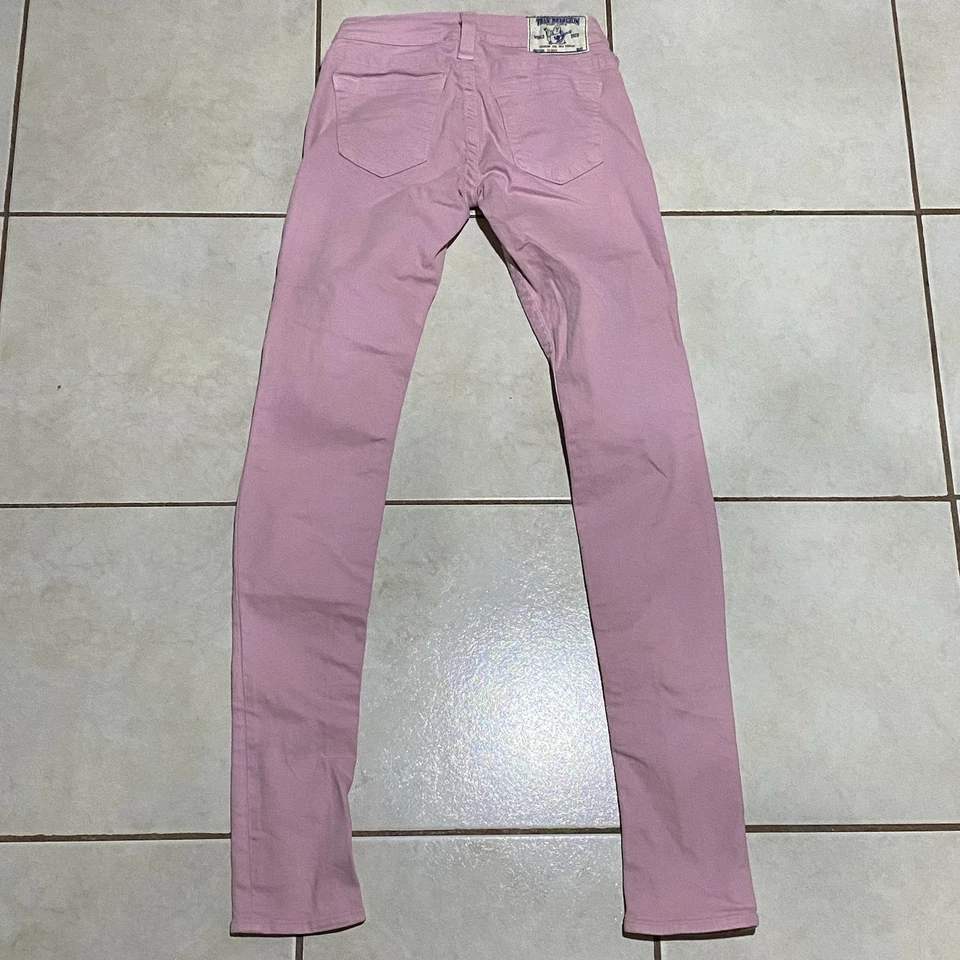 True Religion Jeans Girls Size 25 Light Pink Stretch Skinny - Image 2 of 4