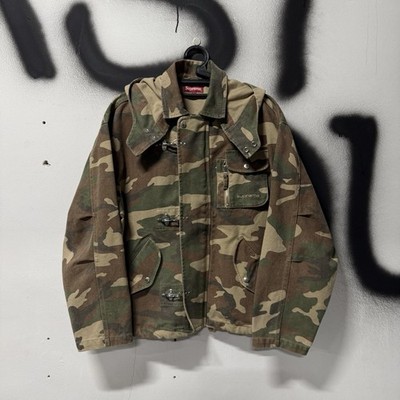 SS23 Supreme Canvas Clip Jacket Tan Camo | eBay