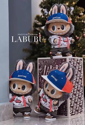 100% Genuine POPMART Vinyl LABUBU VANS Big Plush Doll BROWN 100% Genuine POPMART Vinyl LABUBU VANS Big Plush Doll BROWN