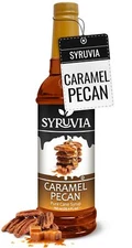 Syruvia Caramel Pecan Syrup 25.4 fl oz, Perfect for Drinks & More