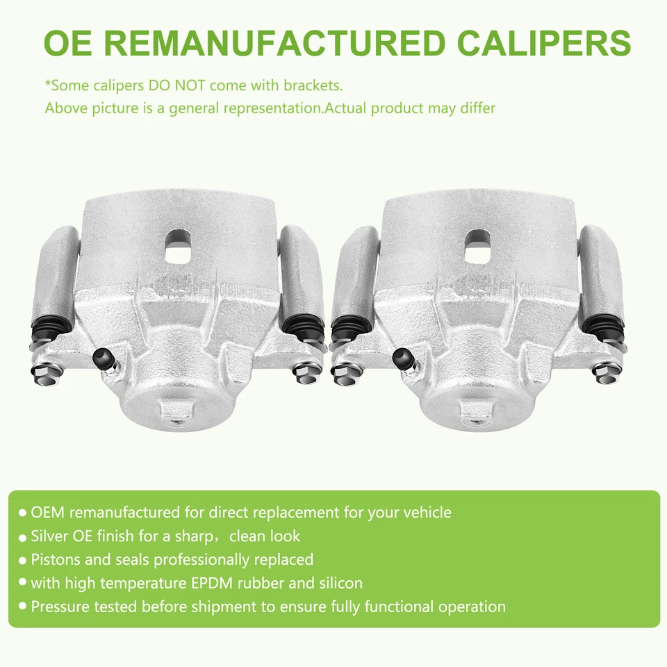 Juego de 2 pinzas de freno delanteras para Chevrolet Malibu 2004-2010 07-10 Saturn Sky Foto 2 de 4