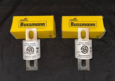 (BRAND NEW) Bussmann FWX-500A, 250V Fuse in Boxes (Pack of 2)