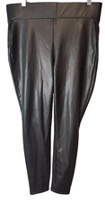 NWT - LOFT Size Small Faux Leather Leggings Shine Black Full Length Stretch