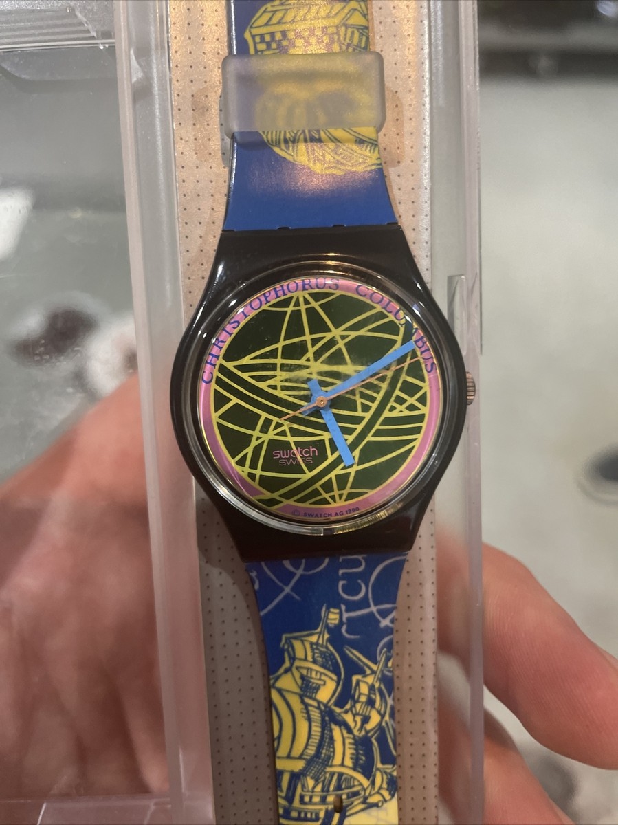【超激レア】90s Made in us Champion ブルズ クーコッチ 1990 Christopher Columbus Swatch Watch, Hipster Vintage 1990s