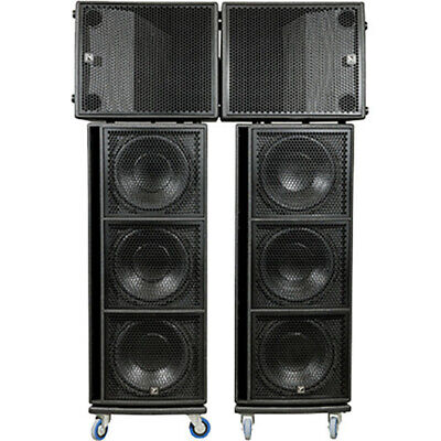 2x Yorkville SA153 3Way 2500W Speaker + 2x SA315S Active Subwoofer + 2x