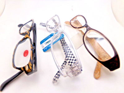 3 Lady /Girls READING GLASSES compact frames impact resistant UV lens Power +1.0