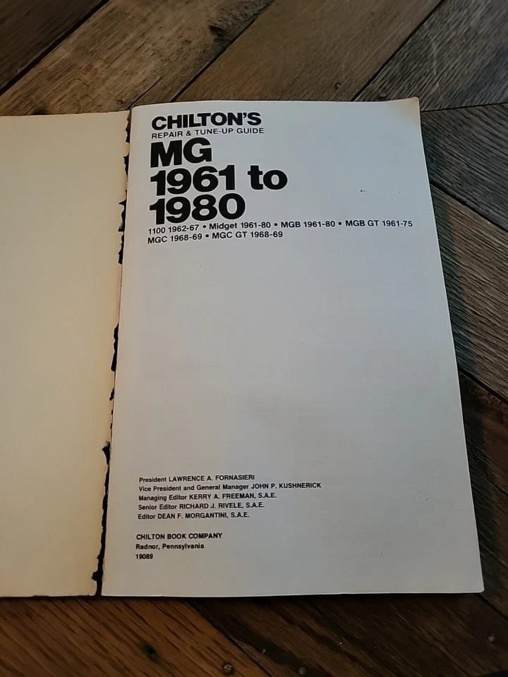 CHILTON’S MG 1961-1979 GUÍA DE REPARACIÓN Y PUESTA A PUNTO #6780 Foto 4 de 4