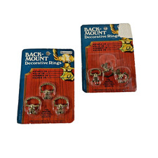 2X Vtg NOS 1970s Homecraft Back Mount Decorative Rings Picture Hanger