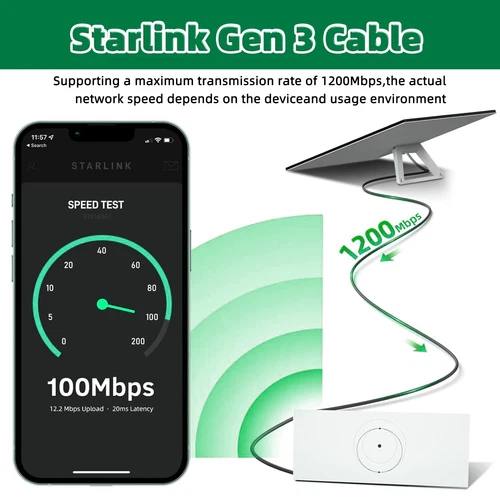 Neu Starlink Kabel Ersatz für Starlink Rechteck Satellit Gen3 - Bild 5 von 17