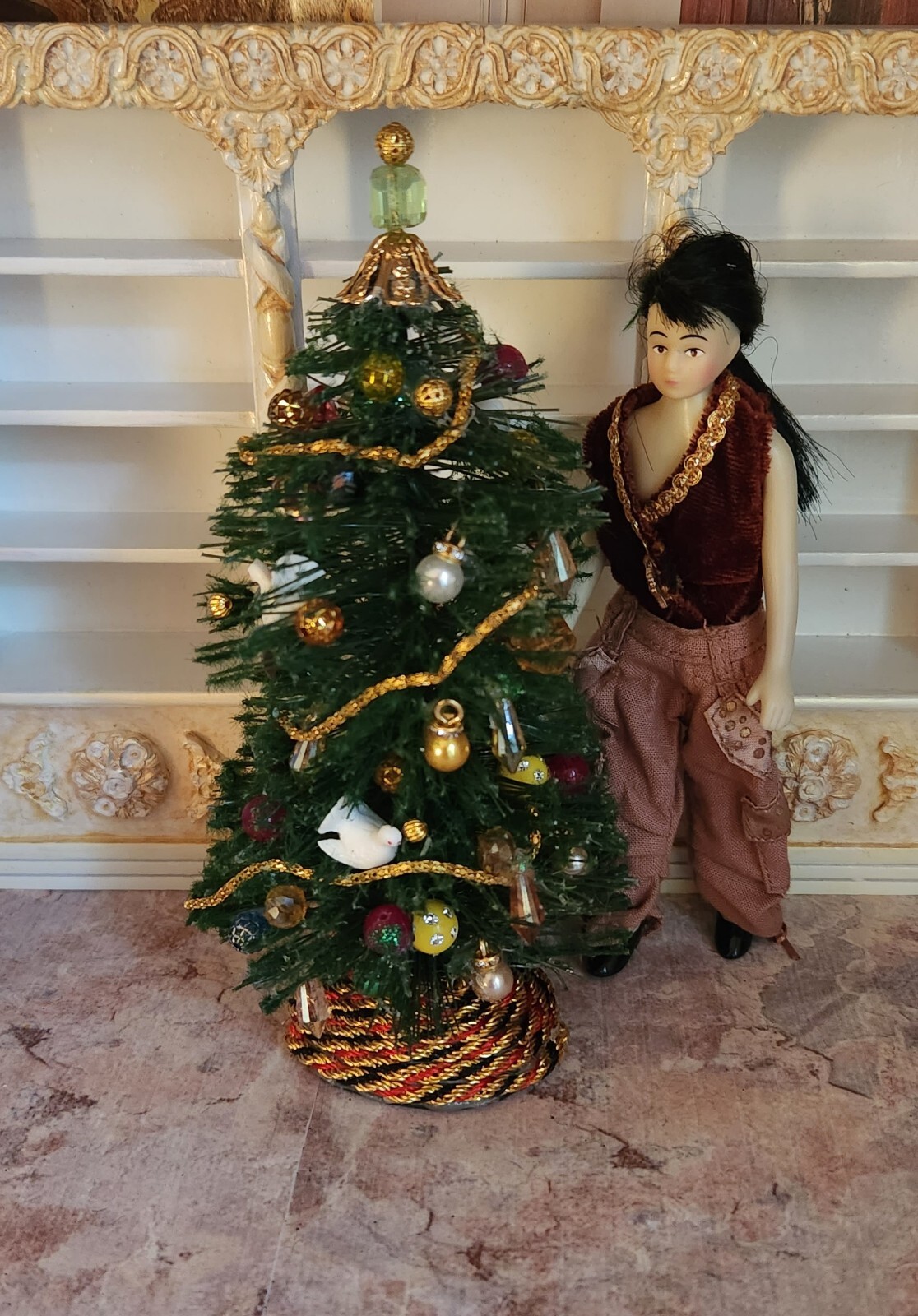 DOLLHOUSE MINIATURE 112 Scale Christmas Tree O.o.a.k. eBay