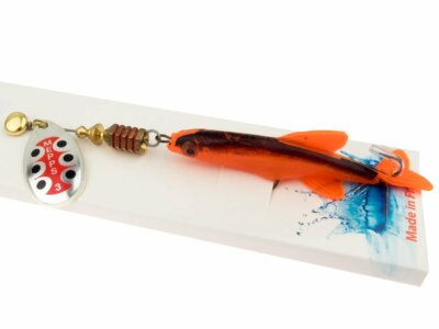 Mepps Aglia TW Mino Silver/Red #0 #1 #2 #3 #4 Lure Spinner Perch Trout 
