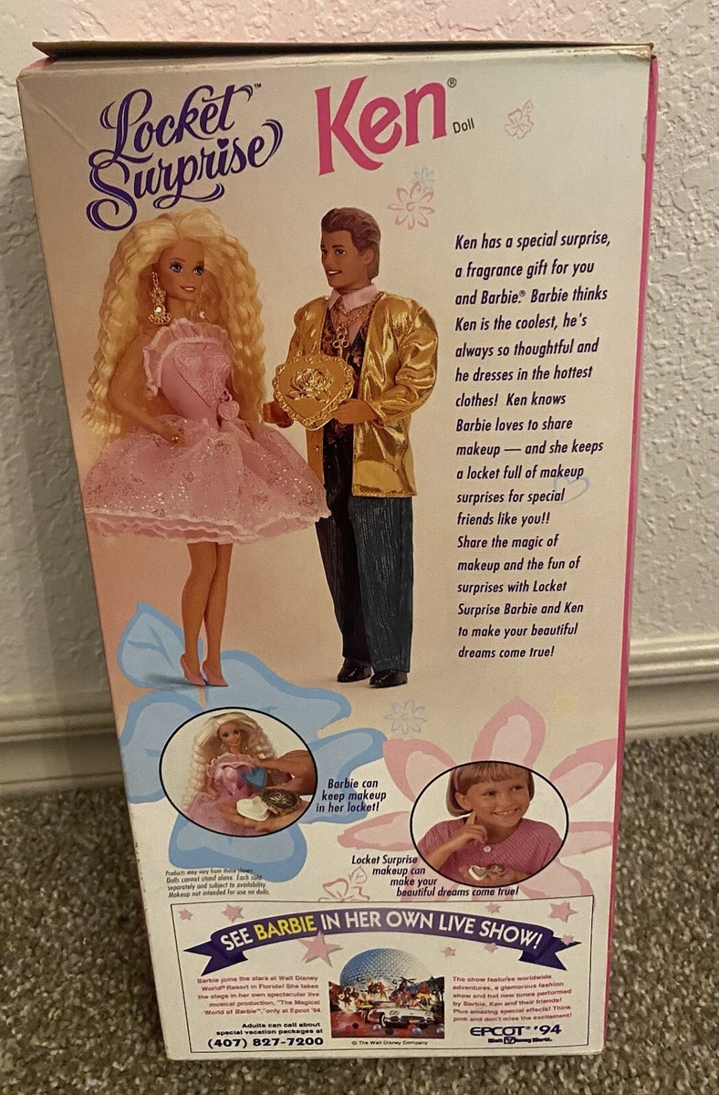 Poupée Barbie Ken Locket Surprise Mattel 1993 - Médaillon Trésor Vintage A-31