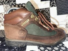 Timberland Youth Boys Field Boots Brown Green Beef Broccoli 16937 A2825 Sz 5