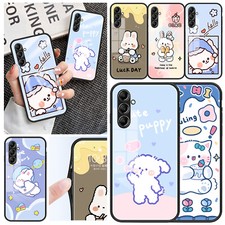 Cute Design Glass Rubber Phone Case Cover For Samsung Galaxy 25 S24 S26 Ultra