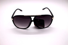 JOHNNY SHADES KHAN AVIATOR SUNGLASSES BLACK S...
