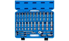 Neiko 3/8-Inch Ratchet & Socket Set, 53-Piece, SAE 5/16" to 7/8", CrV Steel