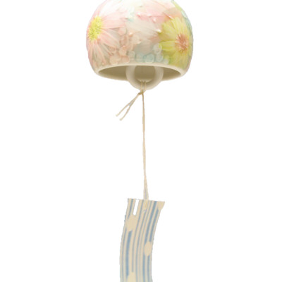 Yuzuriha 812 Wind Chime Ceramic Seto Ware Traditional Craft Furin Japan Made