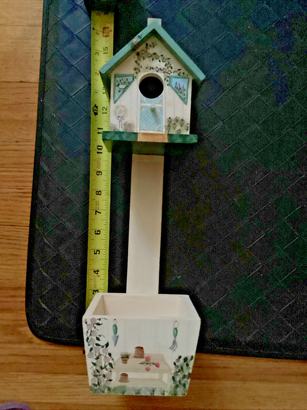 Painted Floral Wood Hanging Birdhouse