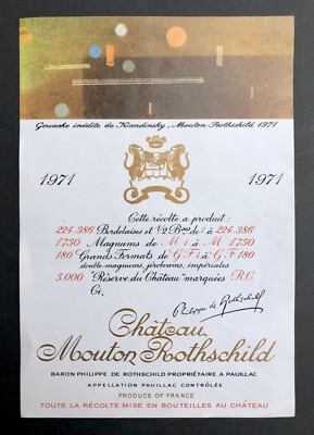 Chateau Mouton Rothschild Jahrgang 1971 (Gebraucht) in Bern für CHF 155