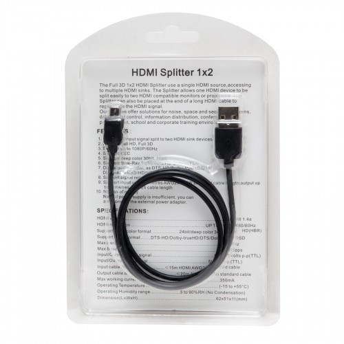 Syba SY-SPL31059 2 Port HDMI Splitter - Picture 5 of 6