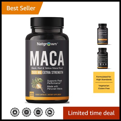 Gelatinized Organic Maca Root Powder Capsules - Vegan Energy & Hormonal Balance