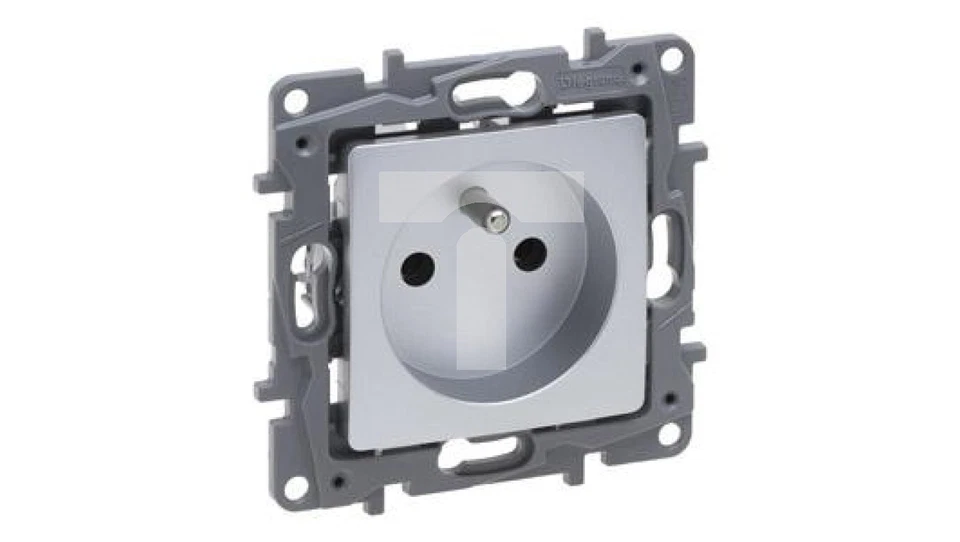 LEGRAND Niloe Selection Prise 2p+avec 16A 250V (sans volet, bornes à vis) alumin /T2FR