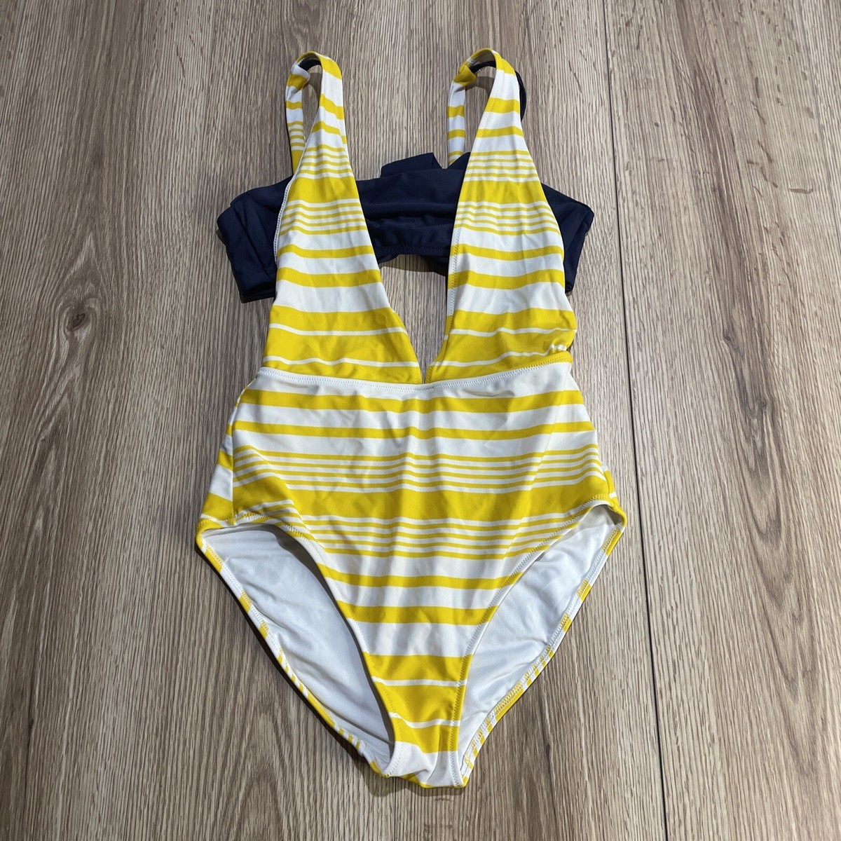 Aerie American Eagle Womens Swimsuit S One-Piece Full Coverage Layered  Yellow