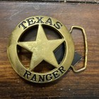 Vintage Texas Ranger #4568 Solid Brass Belt Buckle preowned 