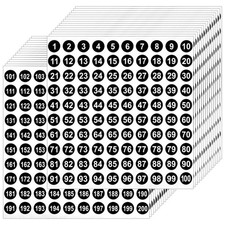 3000 PCS Small Number Stickers 1-200, 15 Sets Consecutive Numbered Stickers 1...