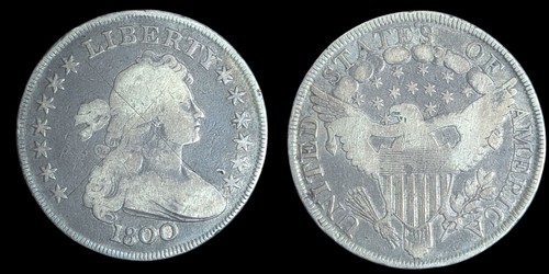 1800 Draped Bust Dollar VF Early Silver Coin