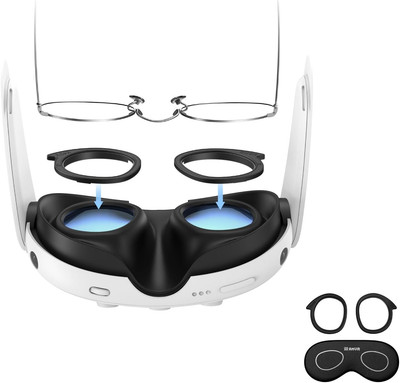 AMVR Linsenschutz Kompatibel Mit Meta/Oculus Quest 3 Zubehör, Brillenabstandshal