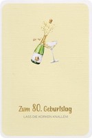 80. Geburtstag - Finest Collection Karte Mit Briefumschlag Plastikfrei Unverpack