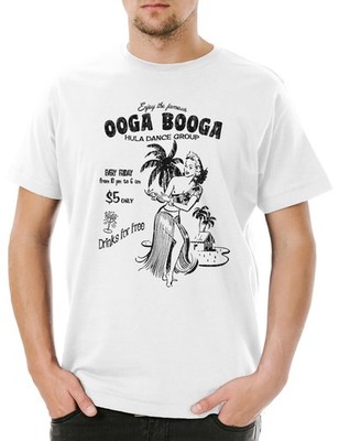 Ooga Booga Hula Girl Herren T-Shirt Aloha Island Tiki Strand Restaurant