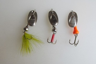 Lot #255 Set Of Three Mepps Elix 4g Made In France Spinners Good Condition