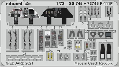 Eduard Accessories SS745 - 1:72 F-111F 1/72 for HASEGAWA / HOBBY 2000 - Neu