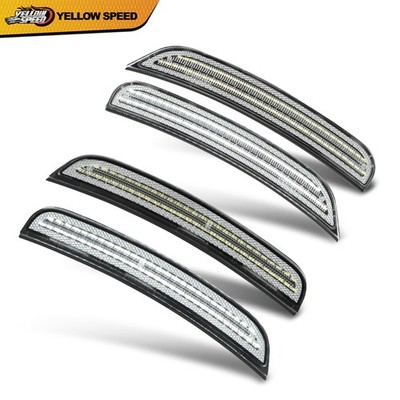 Fit For Dodge Charger 15-22 Front+Rear Fender Side Marker Light Lamp LED Set