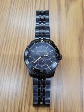 Michael Kors Men's Cunningham Mfr Black Stainless Steel Watch model MK7157 .