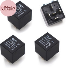 4 PCS 40A Car Starter Relays, 5 Pin 12V Waterproof Car DC Relay, Mini Automotive