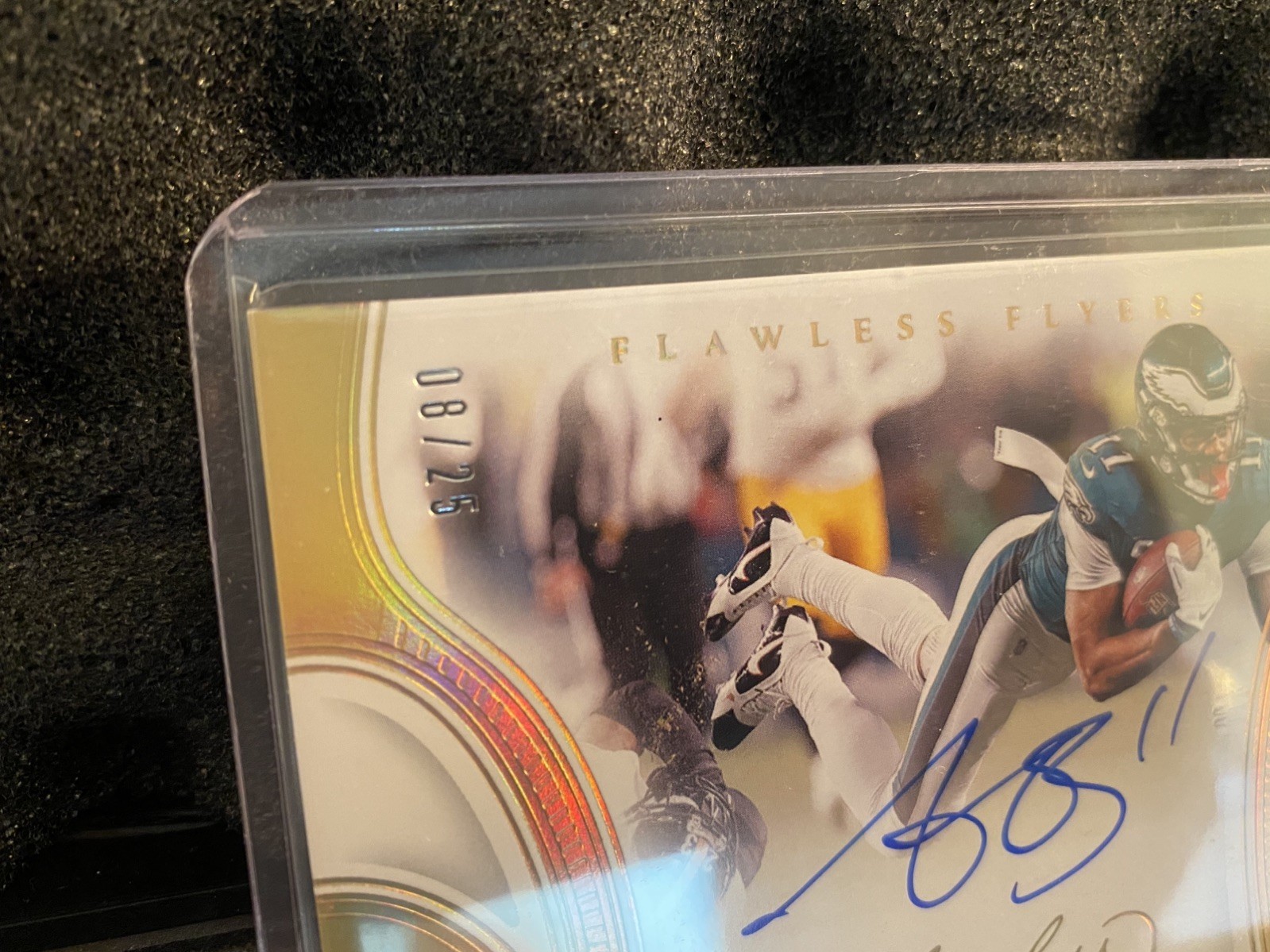 2025 AJ Brown Panini Flawless - Flawless Flyers ON CARD Auto /25 view 3