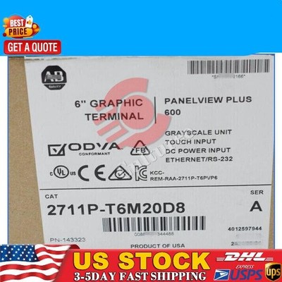 AB 2711P-T6M20D8 Ser A PanelView Plus 600 Factory Sealed 2711PT6M20D8 1PCS