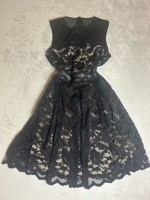 badgley mischka black lace dress Belle HOCO Vintage Goth Grunge Mesh Sz 6 Badgley mishka