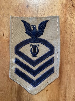 US Air Force Master Sergeant E7 Rank Insignia Patch Blue Khaki Uniform
