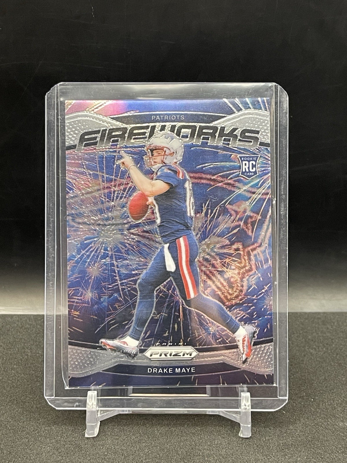 DRAKE MAYE 2024 PANINI PRIZM FIREWORKS ROOKIE PATRIOTS RC