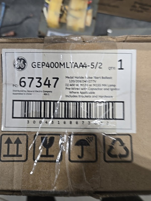 GE 67347 GEP400MLTAA4-5/2 400 WATT PULSE START METAL HALIDE BALLAST KIT