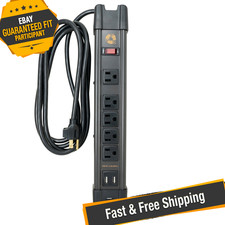 Southwire 5127 Heavy-Duty Magnetic Power Strip w/2.4USB, 5 Outlets  8 Foot Cord