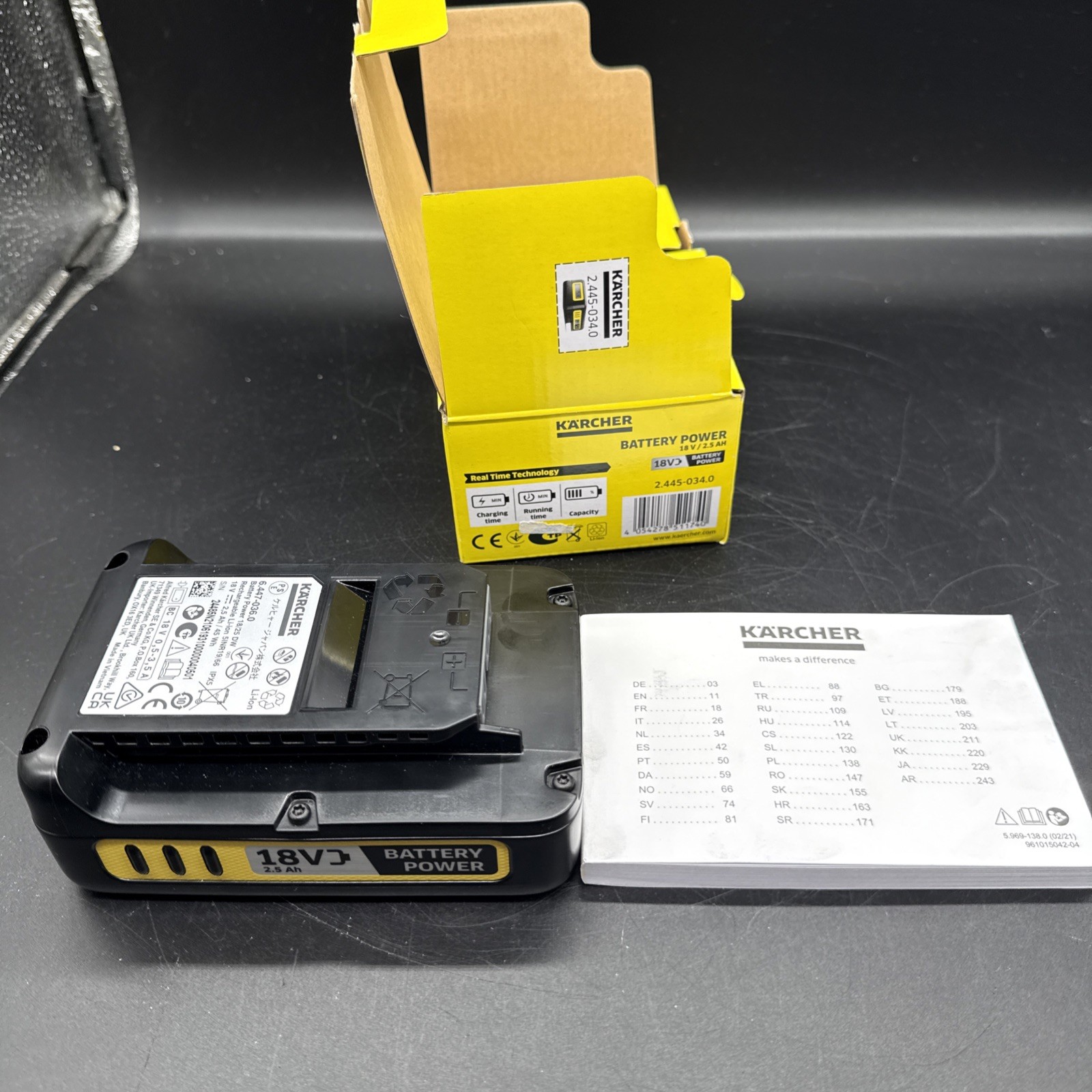 Kärcher 18v 2.5Ah Cordless Li-ion Battery - Yellow ‼️READ DETAILS