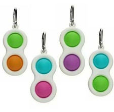 Children Kid Simple Dimple Special Needs Silent Sensory Fidget Keyring Toy Autis