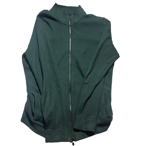 Massimo Dutti, Massimo Dutti Mens Large Green Full Zip Knit Sweater Cardigan Jacket