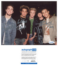 'O-Town' Full Band Signed 8x10 Photo 'Erik, Dan, Trevor & Jacob' ACOA